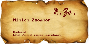 Minich Zsombor névjegykártya